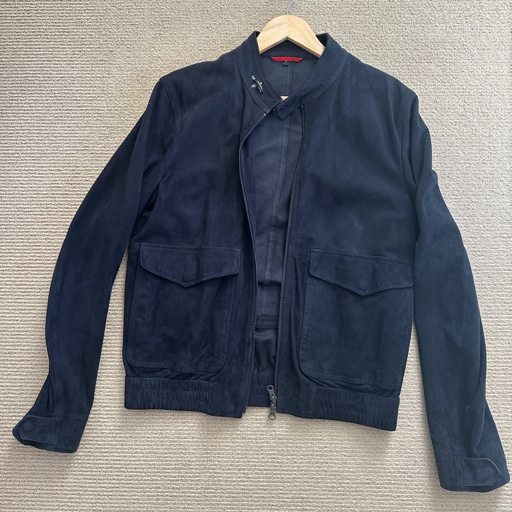 Fay Suede Navy Jacket - size M